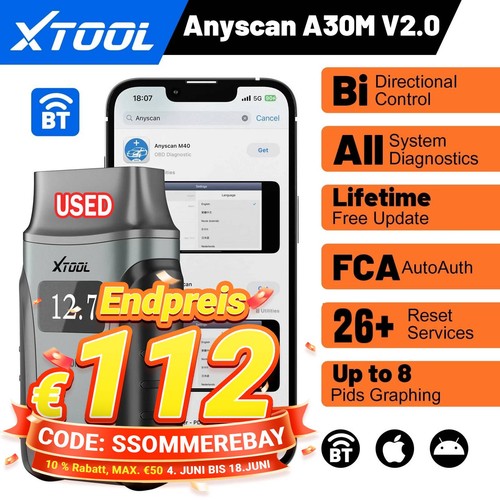 Used xtool a30m kfz obd2 - a30m,