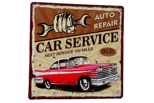 Blechschild car service - "car, service"